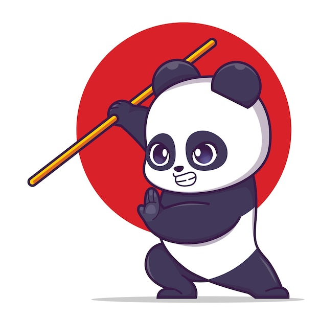 Lindo panda shaolin kung fu