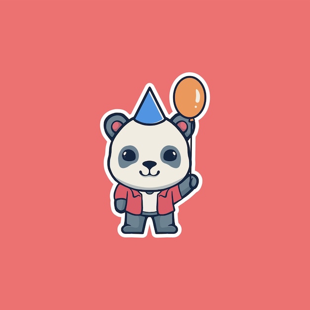 LINDO PANDA VECTOR DE AÑO NUEVO