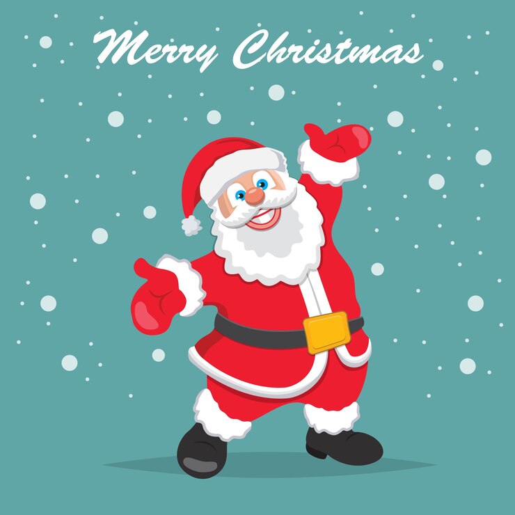 Lindo Papá Noel deseando Navidad
