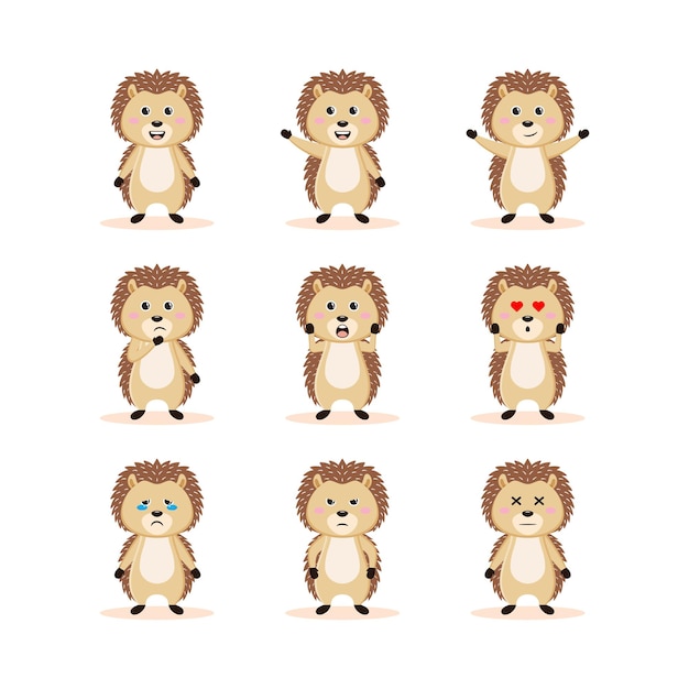 Lindo paquete de personajes de erizo