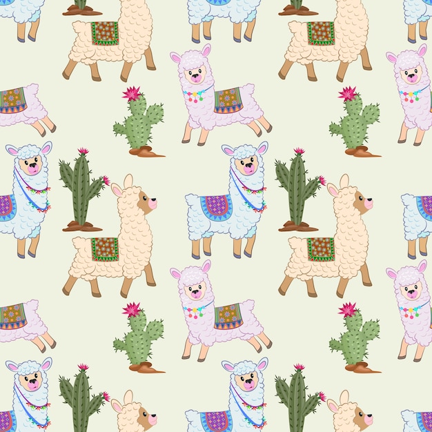 Lindo patrón sin costuras de alpaca