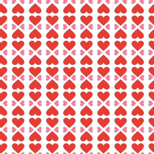 Lindo patrón sin costuras de corazones dibujados a mano, encantador fondo romántico