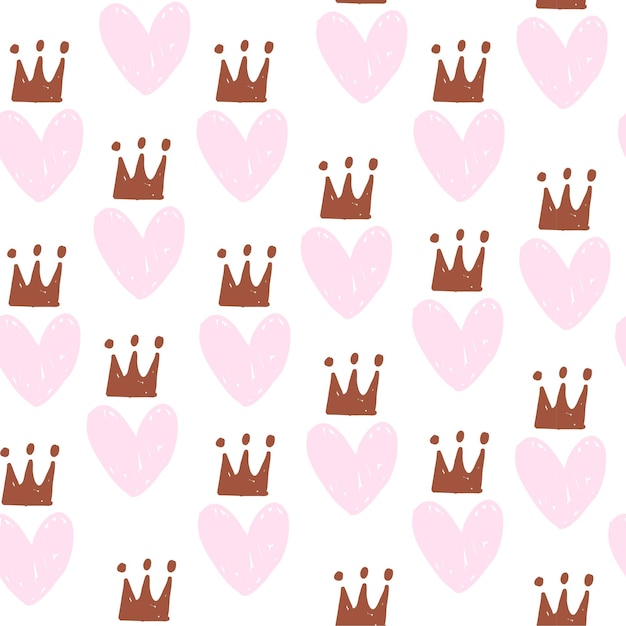 Lindo patrón sin costuras con corazones Impresión romántica sin fin Ilustración vectorial