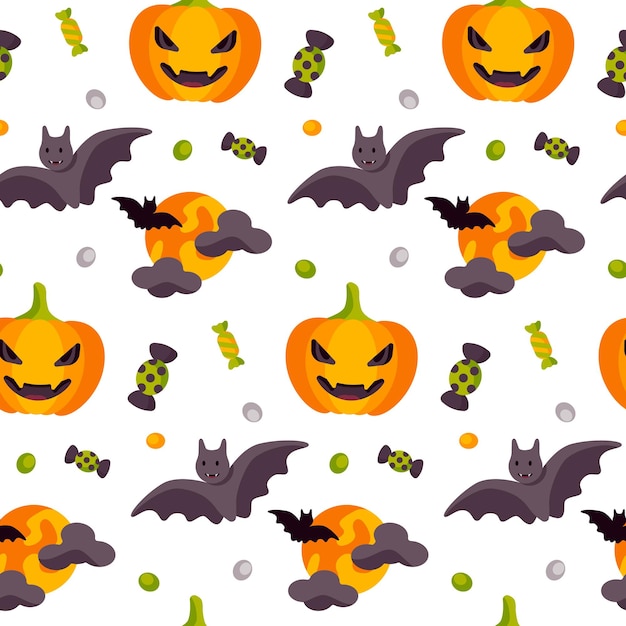 Lindo patrón sin costuras de Halloween