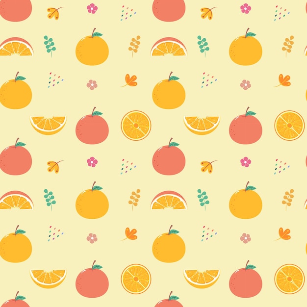 Lindo patrón sin costuras con naranjas en estilo de guardería_Perfecto para niños diseño_textil para el hogar_diseño de tarjetas