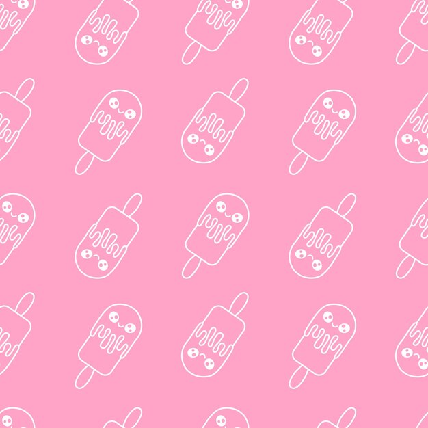 Lindo patrón sin costuras de palomitas en ilustración vectorial de fondo rosado
