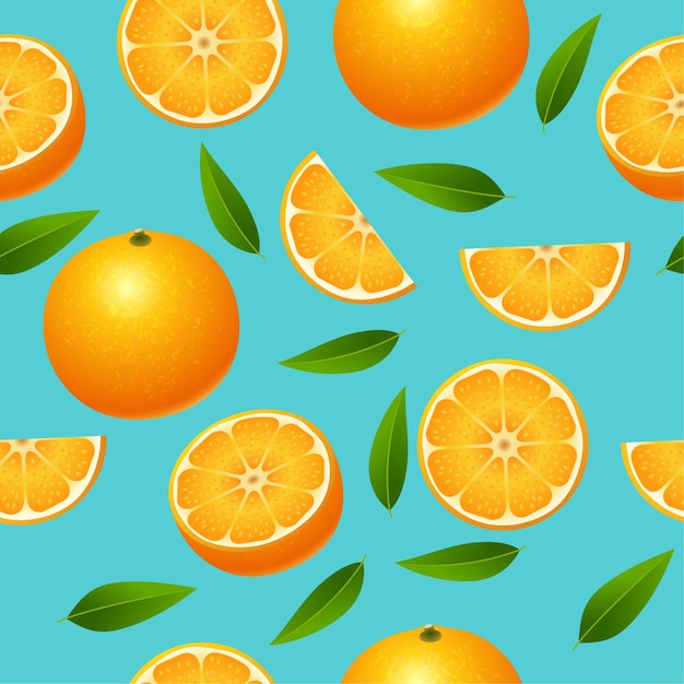 Lindo patrón sin costuras con rebanadas de limón amarillo Ilustración vectorial