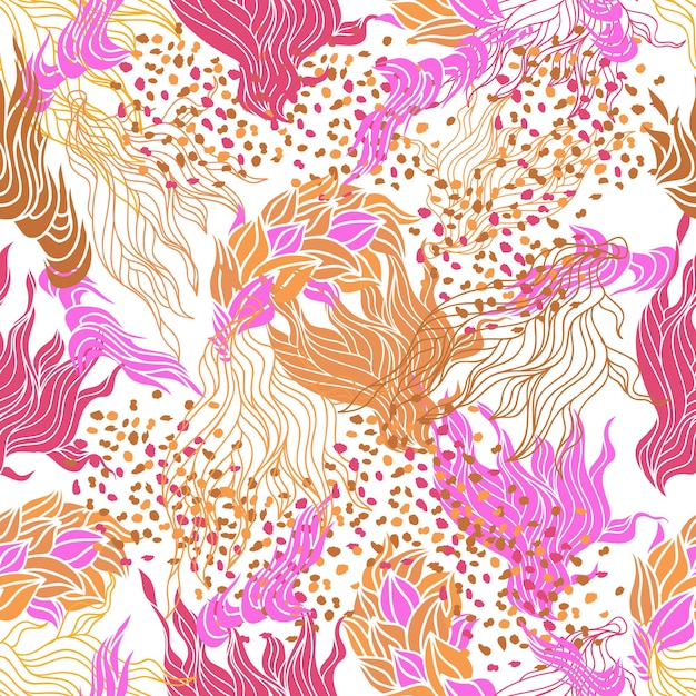 lindo patrón floral abstracto sin fisuras