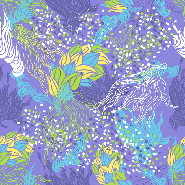 lindo patrón floral abstracto sin fisuras