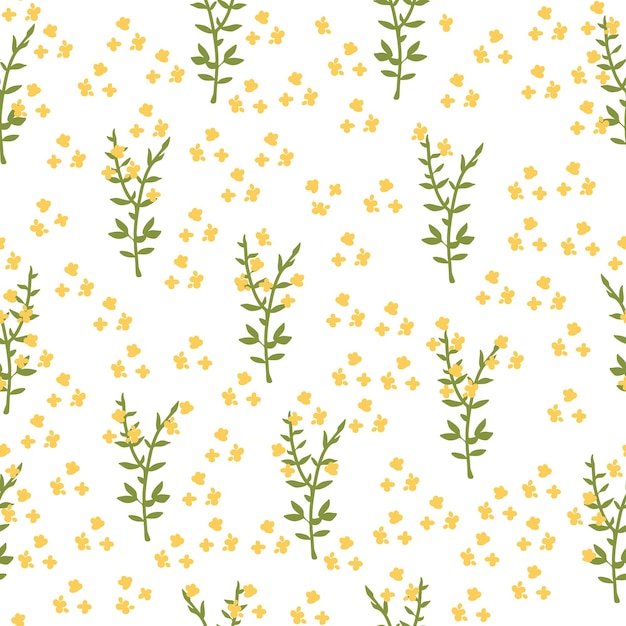 Lindo patrón floral en las flores textura vectorial sin costuras plantilla elegante para impresiones de moda
