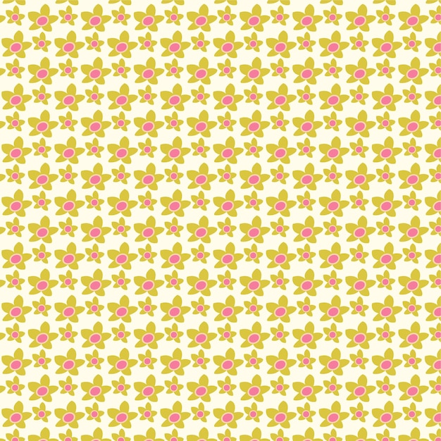 Lindo patrón floral en las pequeñas flores flor textura de vector de patrones sin fisuras