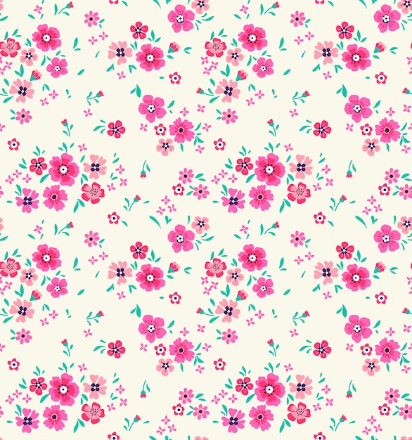 Lindo patrón floral en las pequeñas flores rosadas. impresión ditsy. sin costura .
