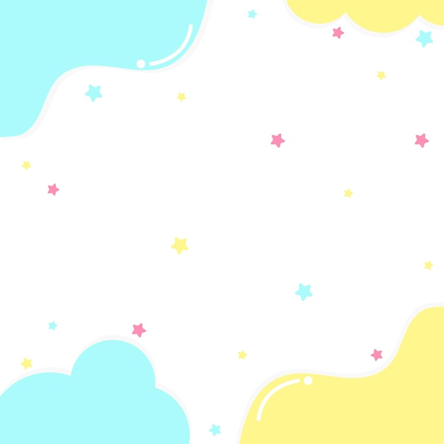 Lindo patrón de fondo con nubes y estrellas Vector