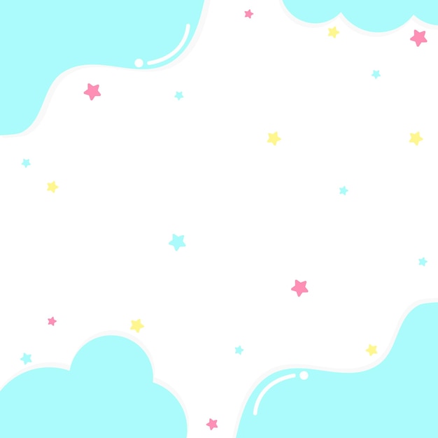 Lindo patrón de fondo con nubes y estrellas Vector