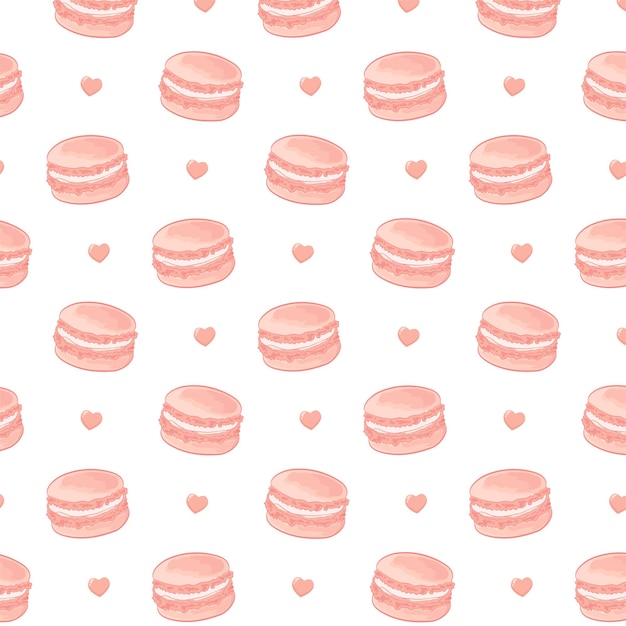 Lindo patrón de macarons lindo niño y bebé rosa pastel de patrones sin fisuras