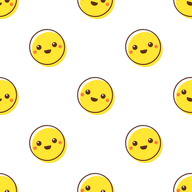 Lindo patrón de sonrisa amarilla