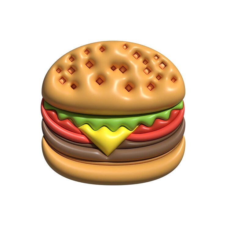 Vector lindo pequeño niño hamburguesa dibujos animados vector icono ilustración comida educación icono concepto aislado 2d plano