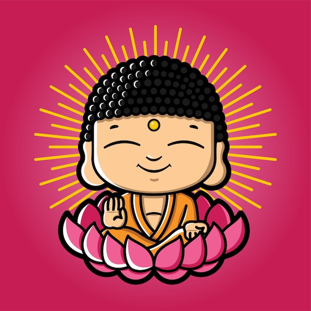 lindo pequeño personaje de buda
