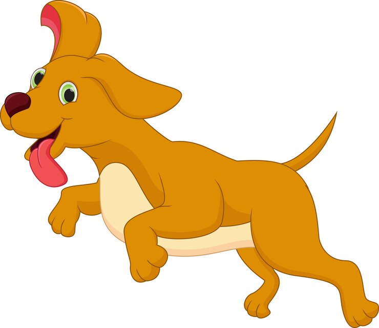 Vector lindo perro corriendo
