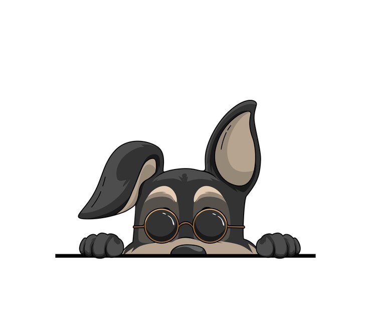 Vector el lindo perro de dibujos animados es una ilustración esponjosa.