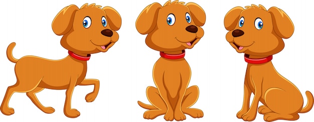 lindo perro de dibujos animados