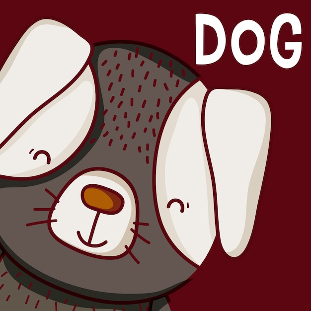 lindo perro de dibujos animados