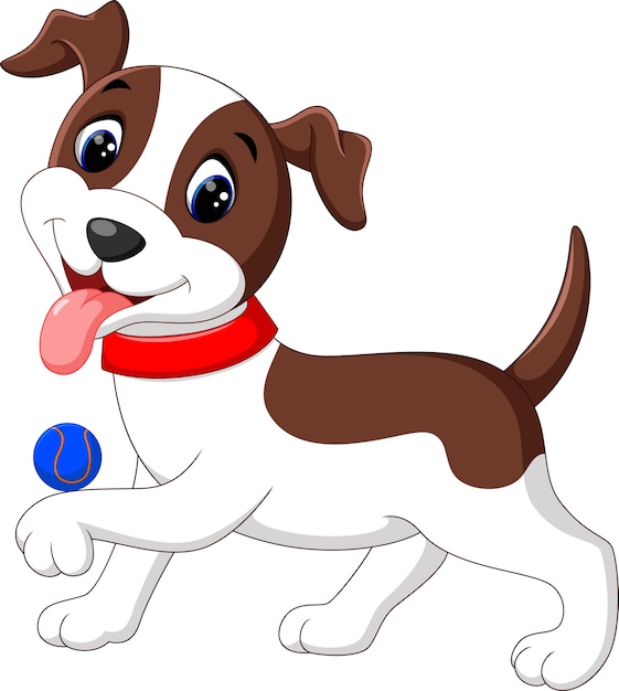 lindo perro de dibujos animados