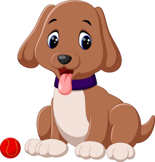 lindo perro de dibujos animados