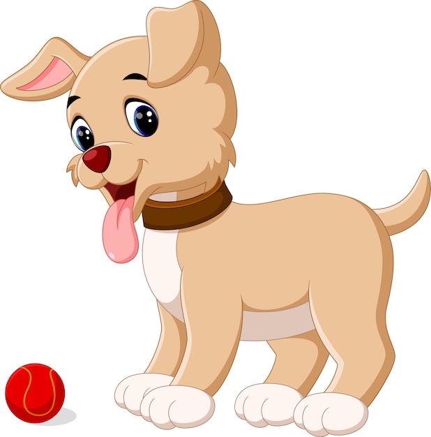 lindo perro de dibujos animados