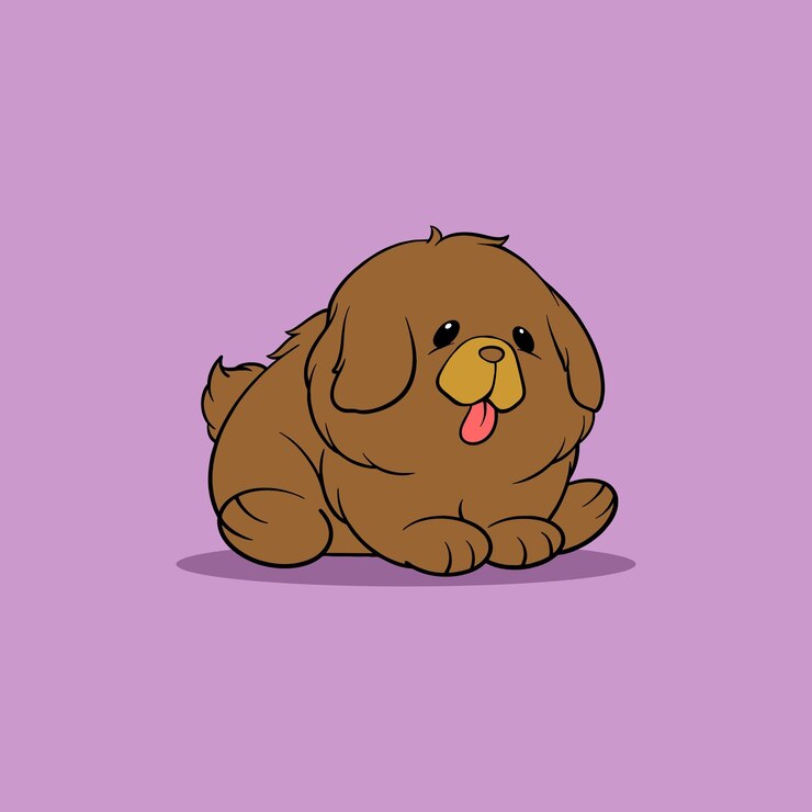 Vector lindo perro de dibujos animados