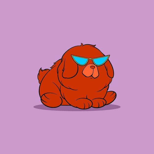 lindo perro de dibujos animados