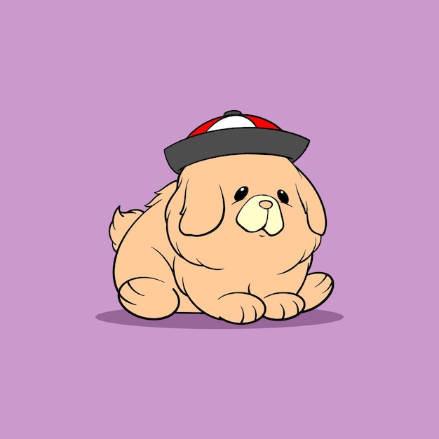 lindo perro de dibujos animados