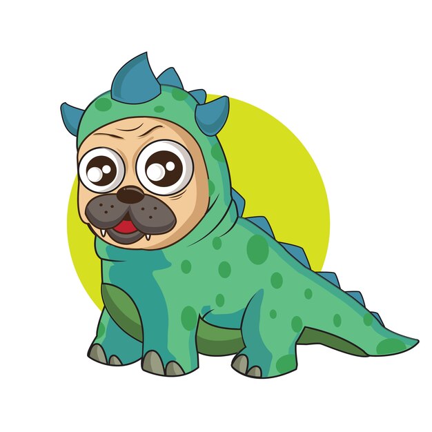 lindo perro con un disfraz de godzilla