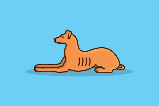 Lindo perro sentado personaje de dibujos animados vector ilustración Naturaleza animal icono concepto