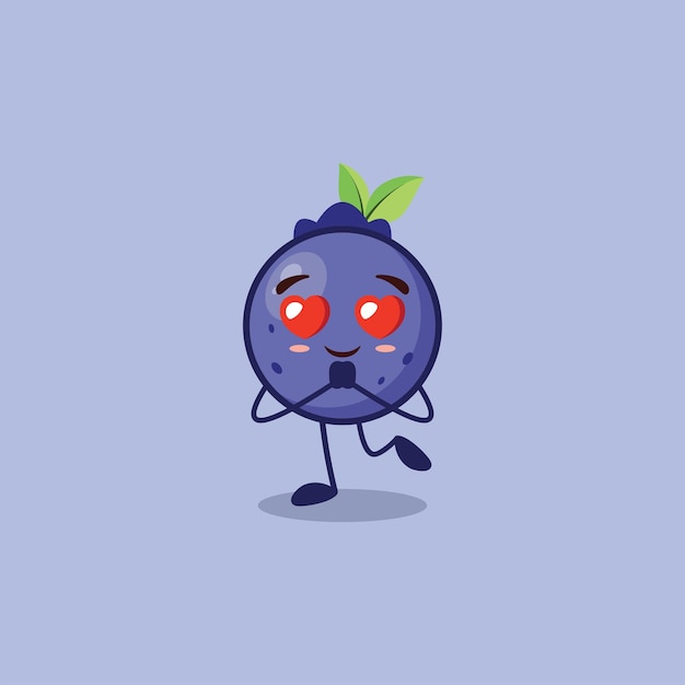 El lindo personaje de arándanos se enamora
