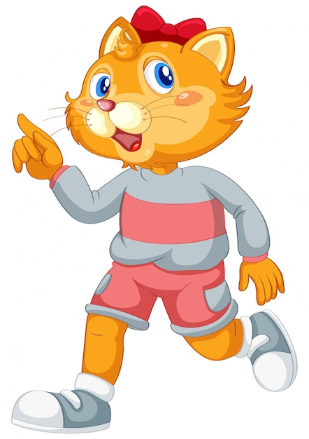 Un lindo personaje catoon gato