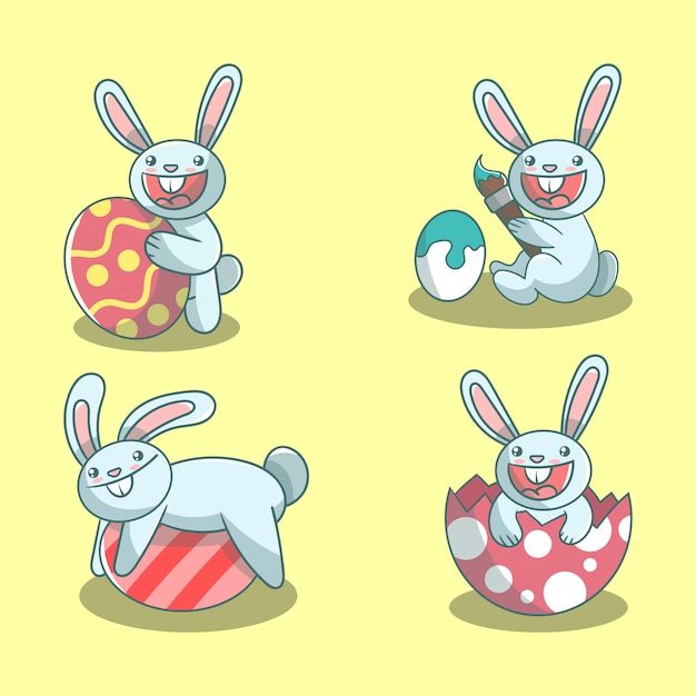 lindo personaje conejito de Pascua