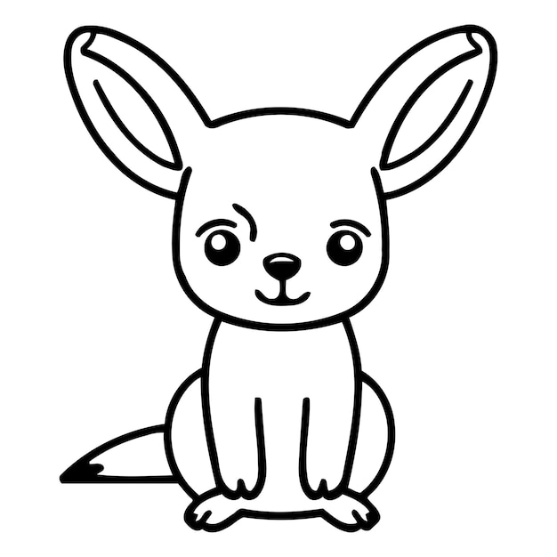 Lindo personaje de dibujos animados canguro Ilustración vectorial para su diseño
