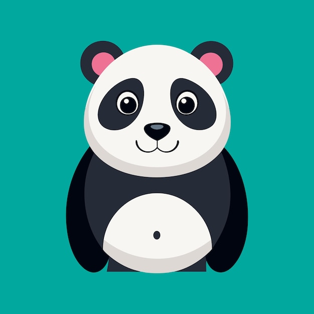 Lindo personaje de dibujos animados de Panda con vector