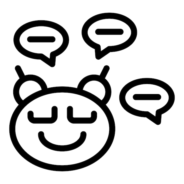 Un lindo personaje de dibujos animados que ignora los mensajes negativos.