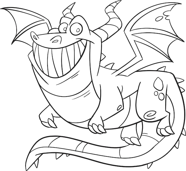 El lindo personaje del dragón para colorear páginas Experiencias creativas para colorear con páginas de dragón