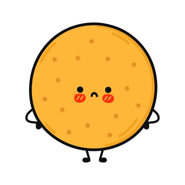 Lindo personaje de galletas tristes