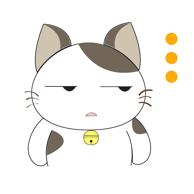 Vector lindo personaje de gato