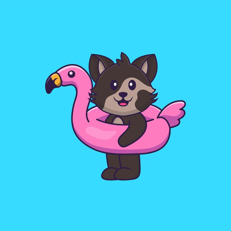 Vector lindo personaje de mascota gato. concepto de dibujos animados de animales aislado