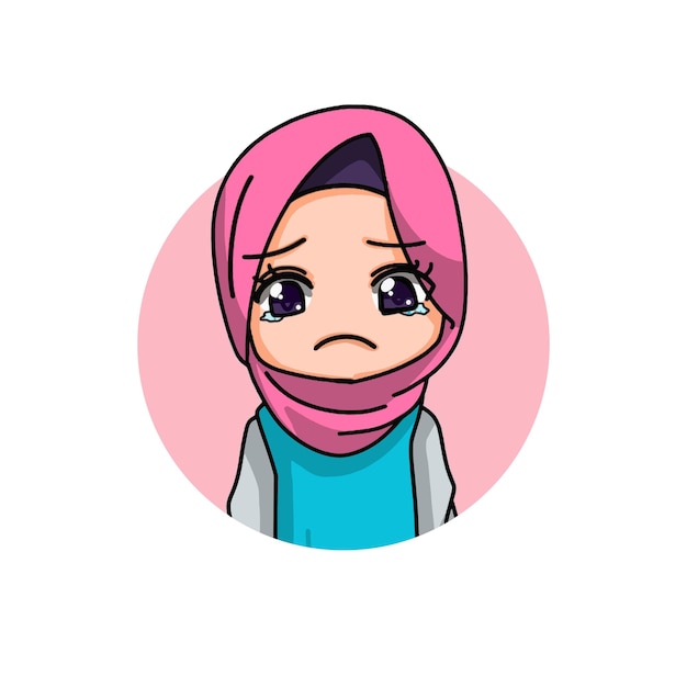 Vector lindo personaje musulmán femenino