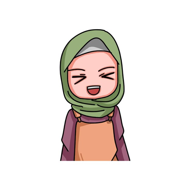 Lindo personaje musulmán femenino