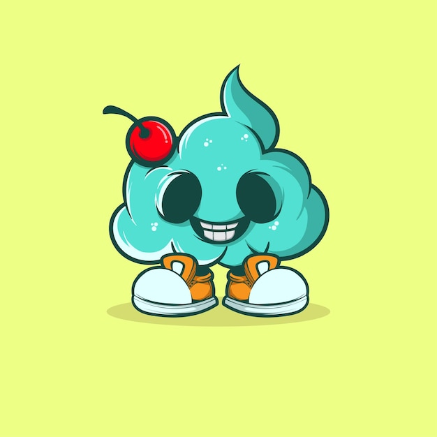 LINDO PERSONAJE DE NUBE CON CEREZO