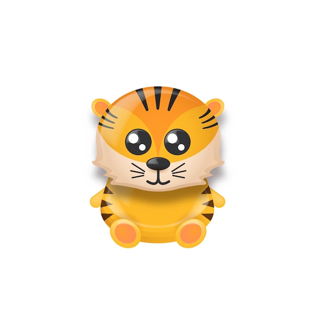 Lindo personaje de tigre bebé