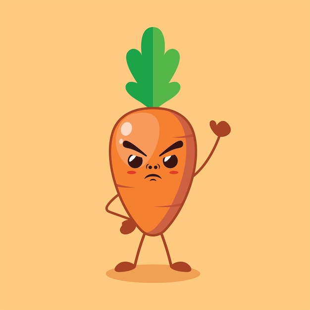 El lindo personaje de la zanahoria está haciendo un buen trabajo.
