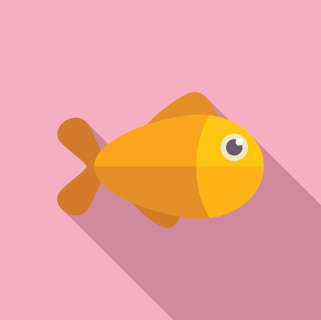 Un lindo pez de dibujos animados sobre un fondo rosado
